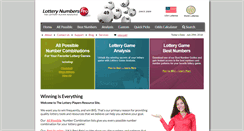 Desktop Screenshot of lotterynumberspro.com